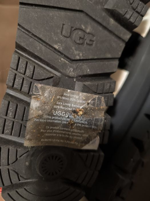 Botine/cizme UGG platform din piele sid, alb fildes -40