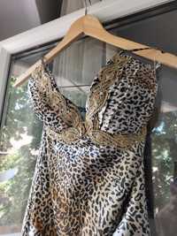 Rochie lungă animal print