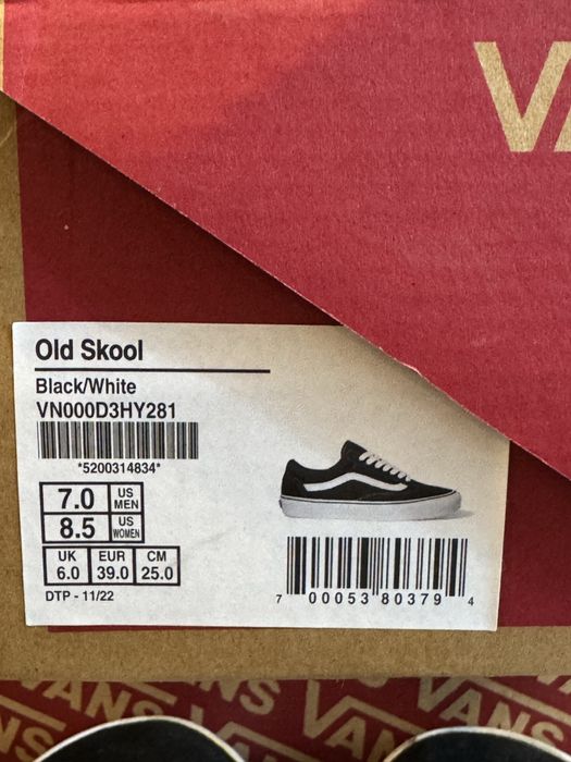 Vans Old Skool номер 39
