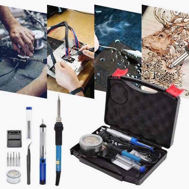 Комплект за запояване в кутия WEP 947-III, поялник 60W, човки 900M