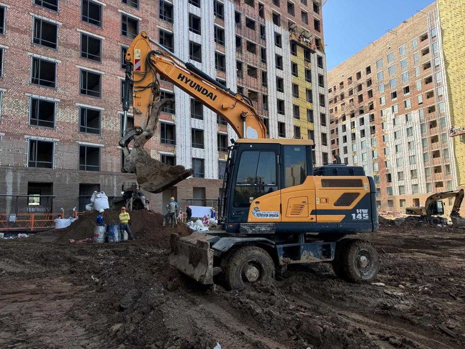 Услуги колёсных экскаватор АКЦИЯ гидромолот ямобур Астана  аренда