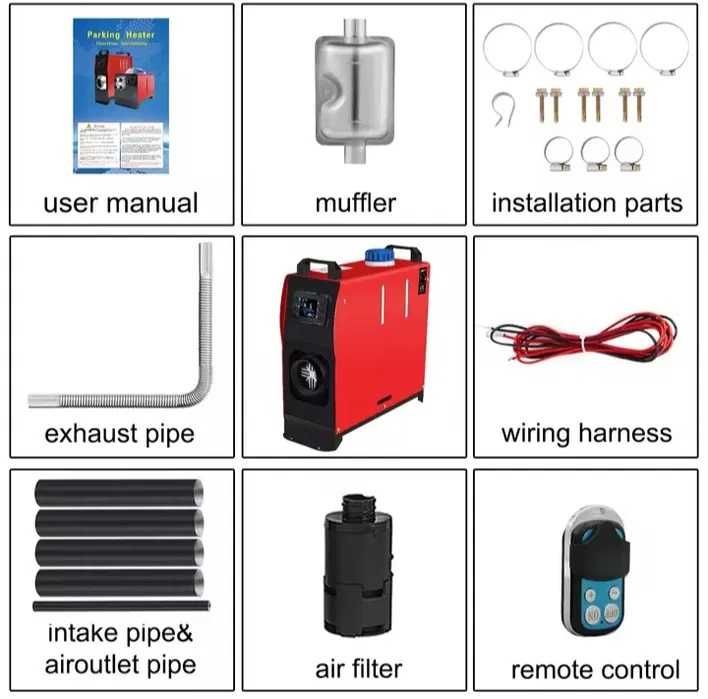 Преносима Дизелова Печка 5KW 12/24V/220V