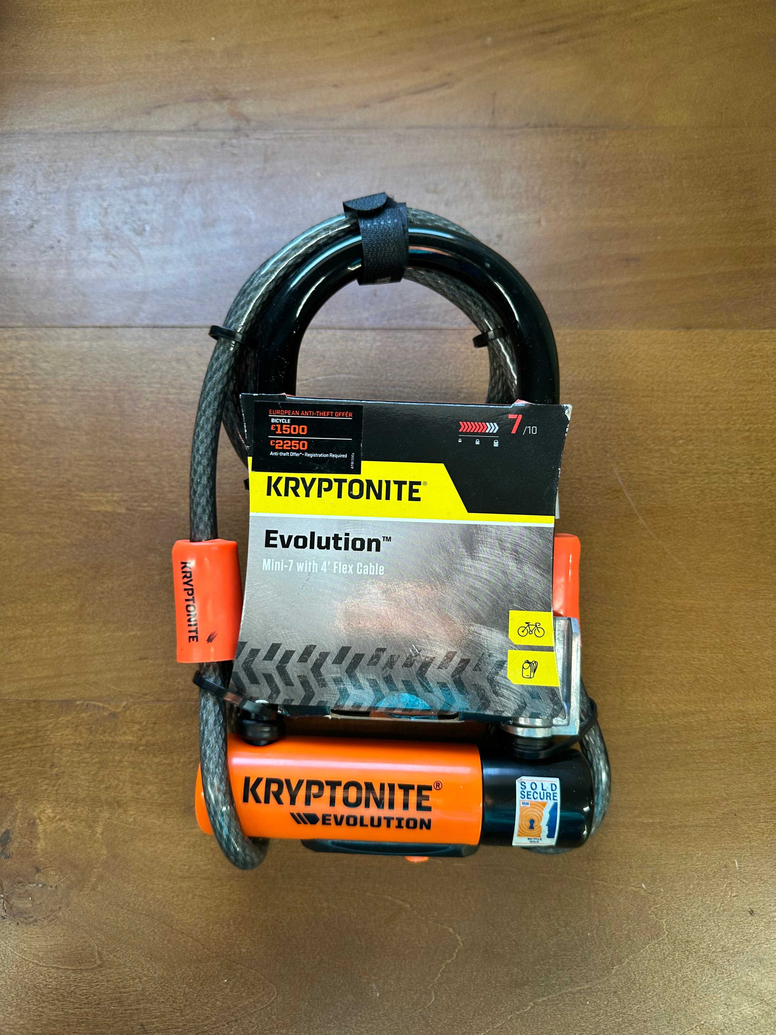 Antifurt Kryptonite Evolution Mini-7 cu cablu 4' Flex