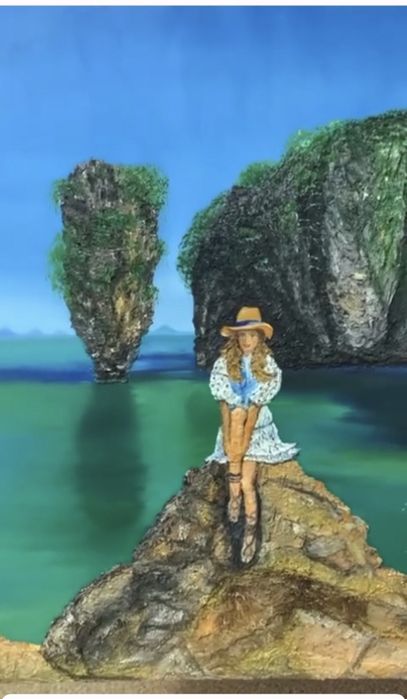 Картина маслом "Отдых в Тайланде"