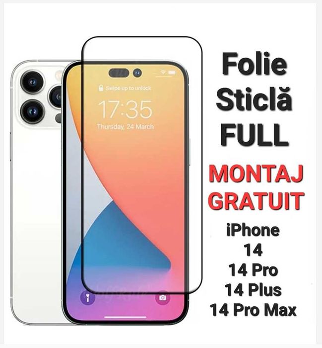 Folie Sticla Full iPhone 14 Pro Max Plus