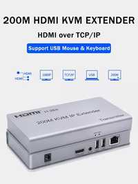 HDMI + USB удлинитель на 200М FullHD (1080p), HDMI + USB Extender 200M
