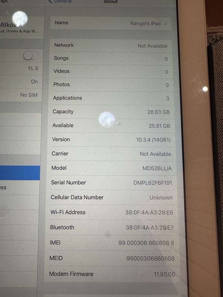 iPad 4th Gen (WiFi + Cellular, Verizon) / 32GB / MD526LL/A