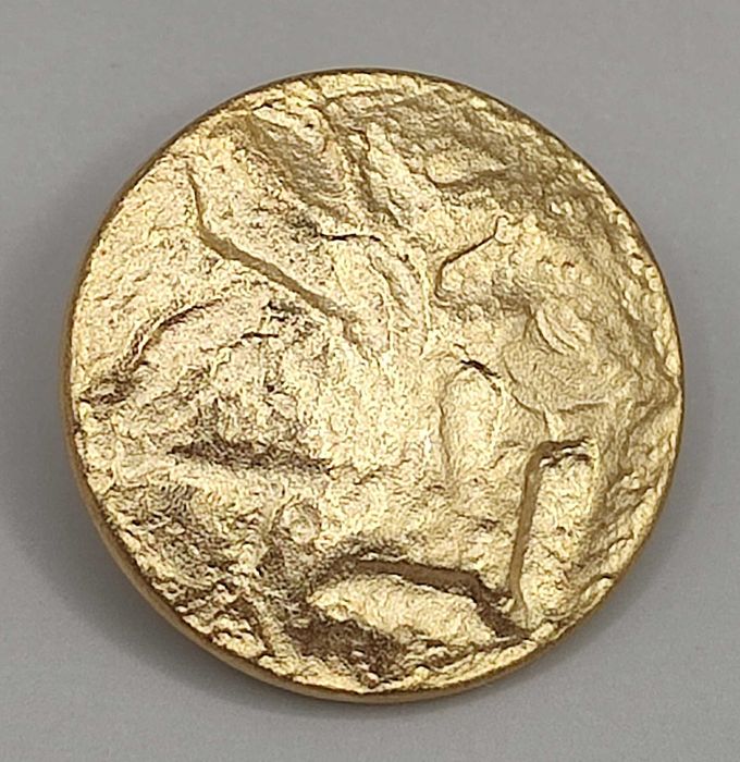 Set 10 Nasturi metalici aurii efect piatra aurie -TRANSPORT GRATUIT