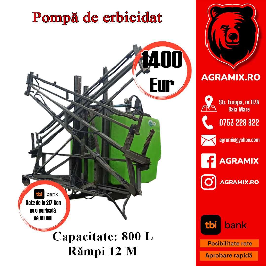 Erbicidator pompa de erbicidat 800 litri, rampi 12 m Agramix