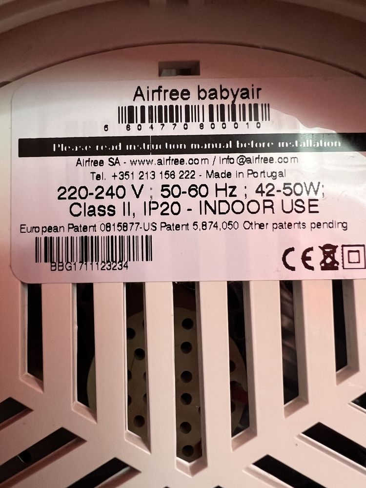 Пречиствател за въздух AIRFREE BabyAir