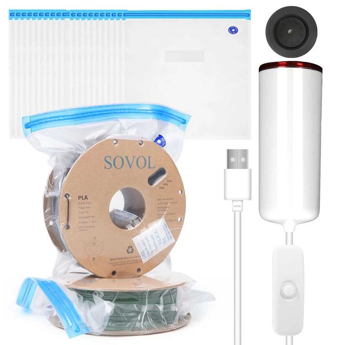 Saci Vacuum Vid pentru Filament 3D cu Pompa USB