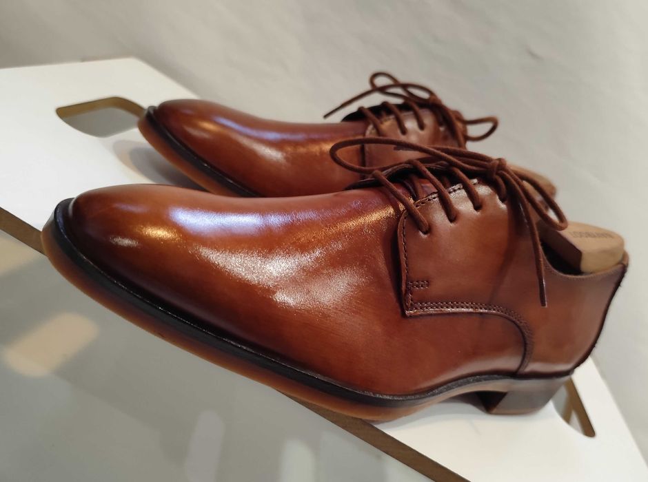 Pantofi derby 39 plain toe LLOYD NOI piele naturala moale