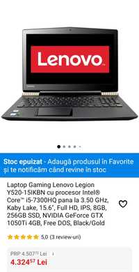 Laptop Gaming Lenovo Y520-IKBN, ediție specială,fără urme de utilizare