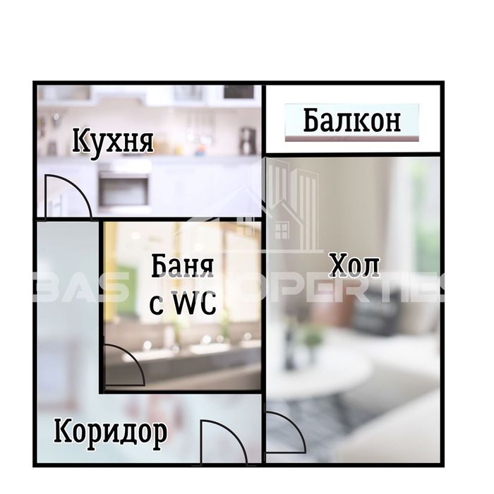 1-стаен в София-Толстой площ 45