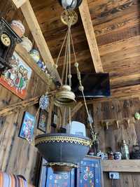 Lampa antica de tavan cu petrol