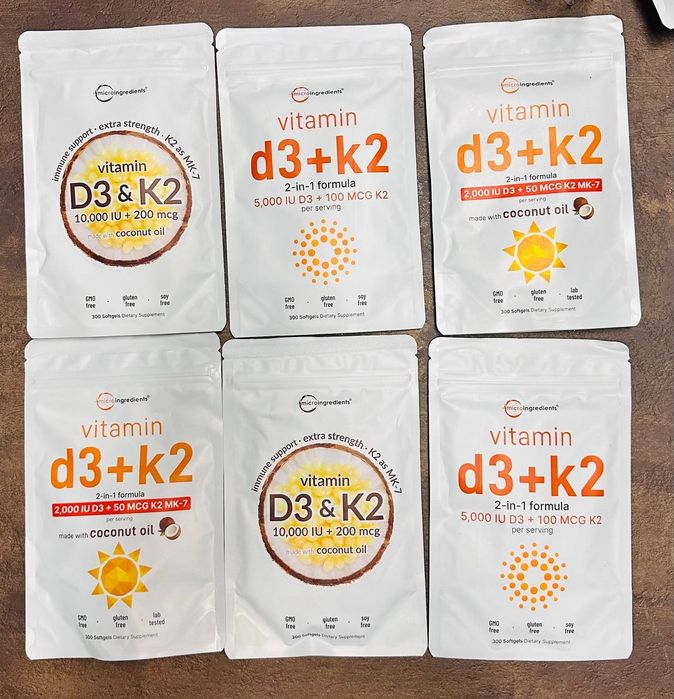 Vitamin d3 k2,5000,10.000 IU,200 mcg,MCT,black seed oil