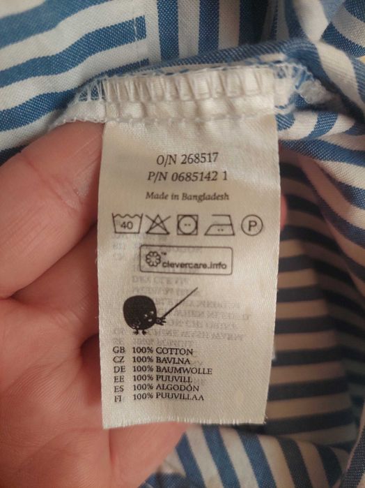 Rochie tip camasa cu dungi - Marimea M-L