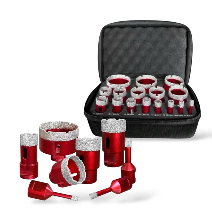 Комплект 16бр Диамантени Боркорони / Свредла за Плочки,Мрамор и Гранит