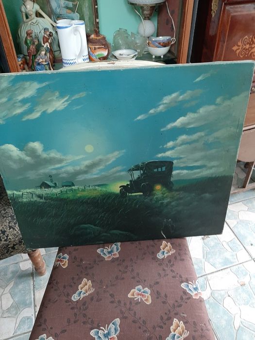 Tablou pictura pe pinza.40/30 cm.