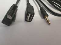 Комбиниран кабел Aux in + USB за MMI системи AMI,MDI audi a3,a4,a5,a6,