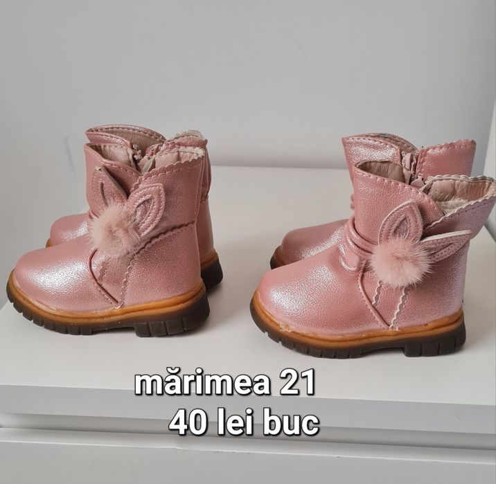 Ghete fete roz  îmblănite de iarnă MĂRIMEA 21 GEMENE