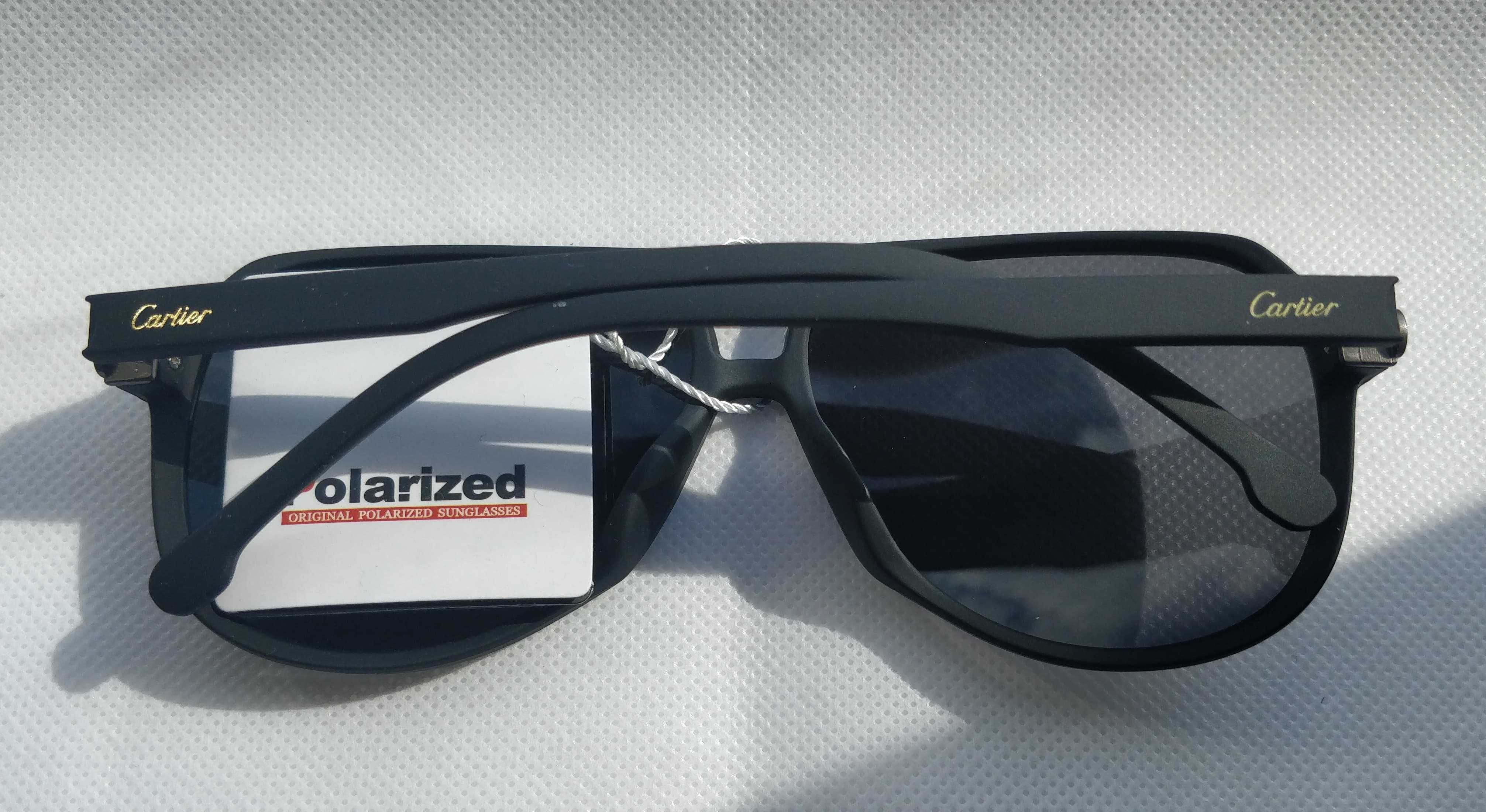 Ochelari de soare Cartier model 7, lentile negre, polarizate