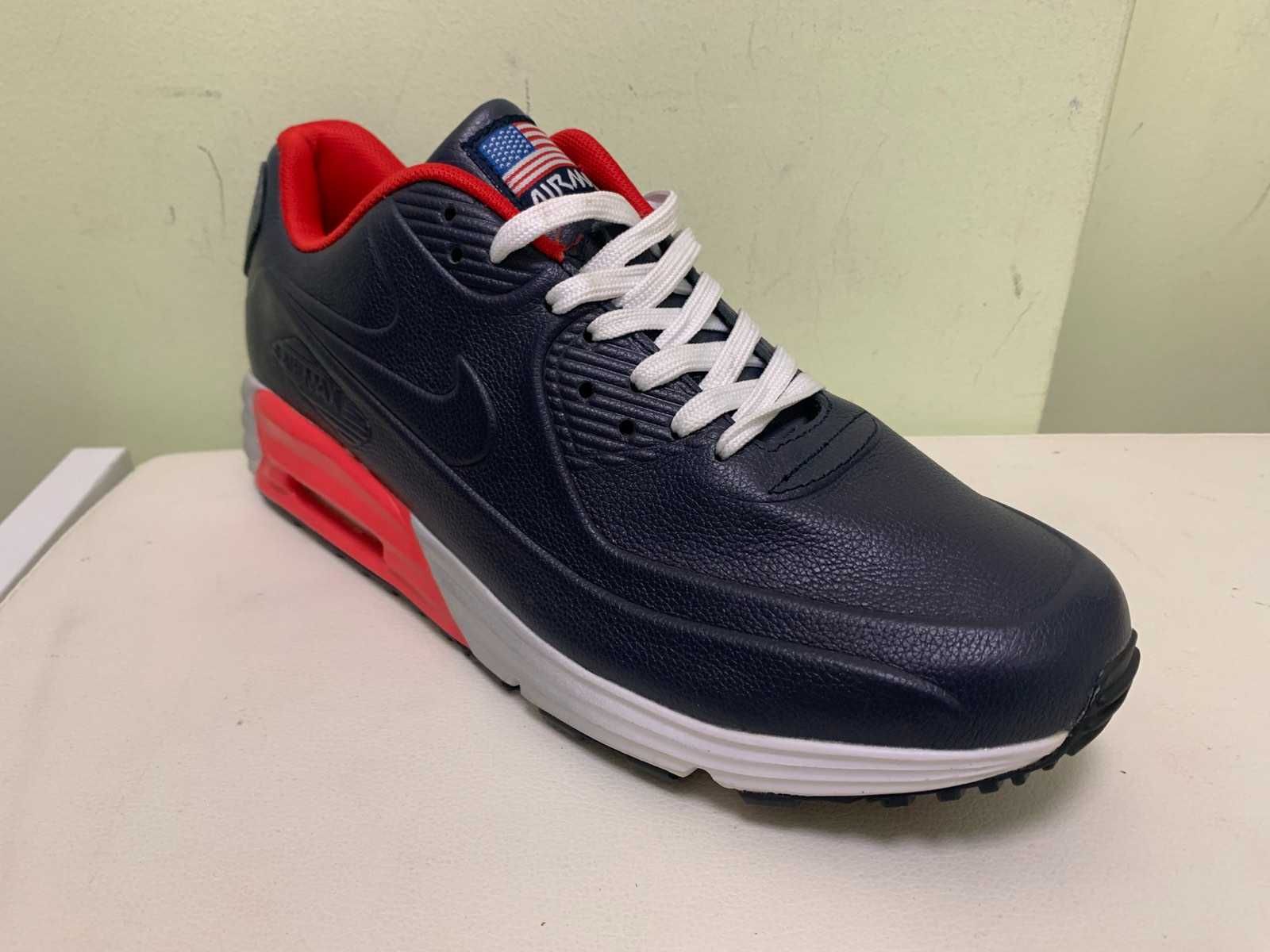 Продавам мъжки маратонки от естествена кожа Nike Air Max 90 Lunarlon