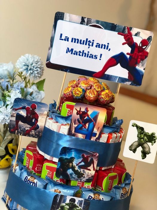 Tort cresa, gradinita, scoala, Kinder, Barni, Tedi, Spiderman, Elsa
