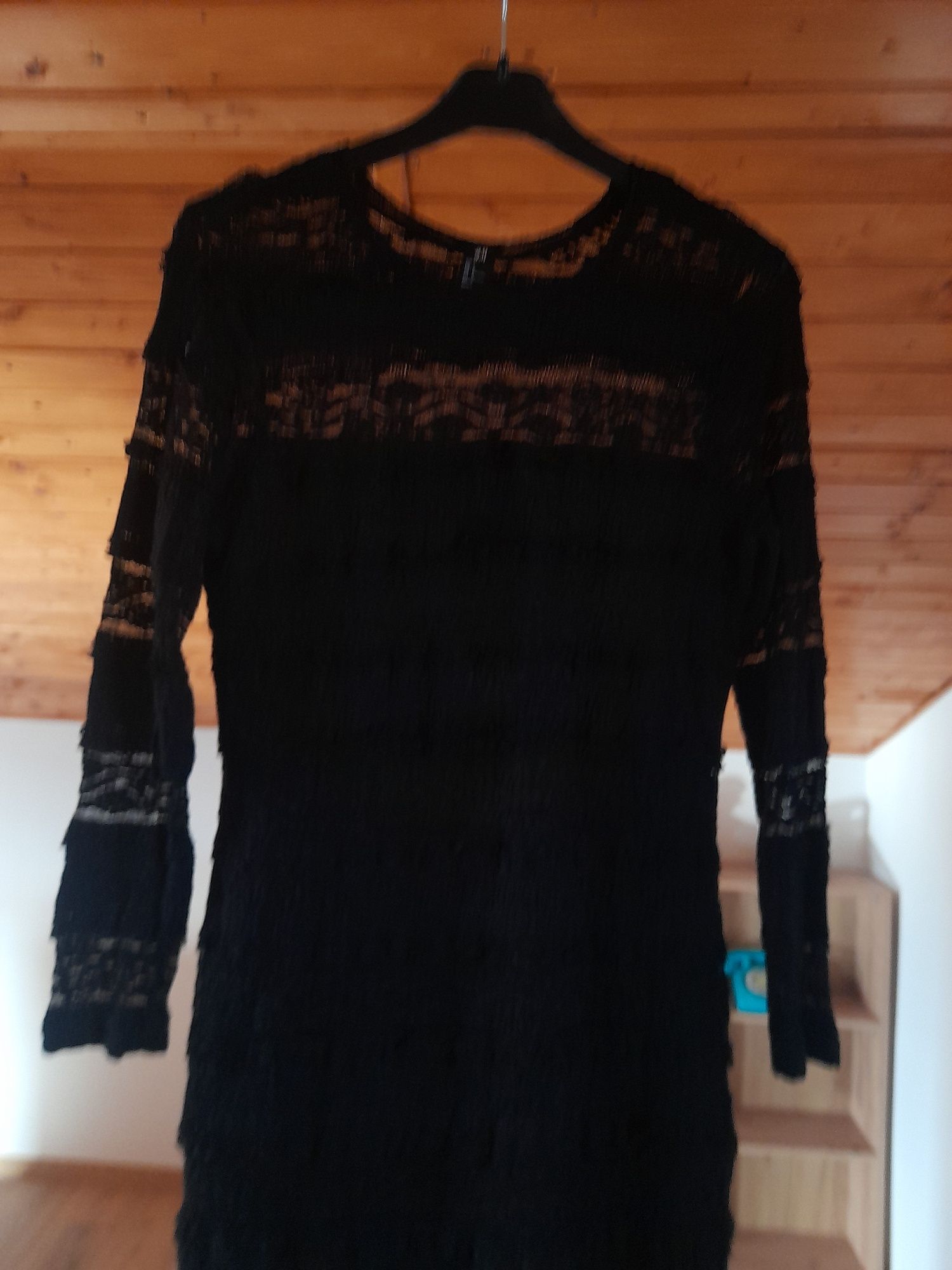 Rochie din dantelă neagră,XL