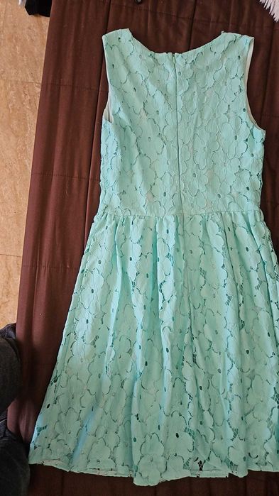 Rochie elegantă din dantelă turcoaz (Mărime 40-42)