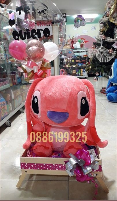 Голяма плюшена играчка Стич 100 см (розов или син)