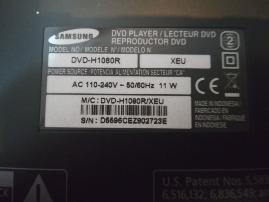 Samsung DVD-H1080R dvd player