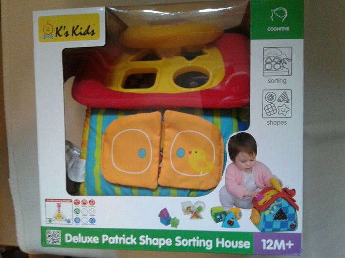 Casuta sortatoare deluxe a lui Patrick,1-2y,orig.K's Kids, nou,sigilat