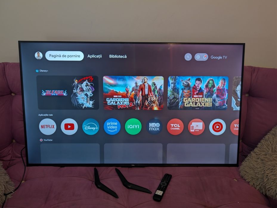 Google TV TCL 55P655 – 139 cm (55”), 4K, factura și garantie