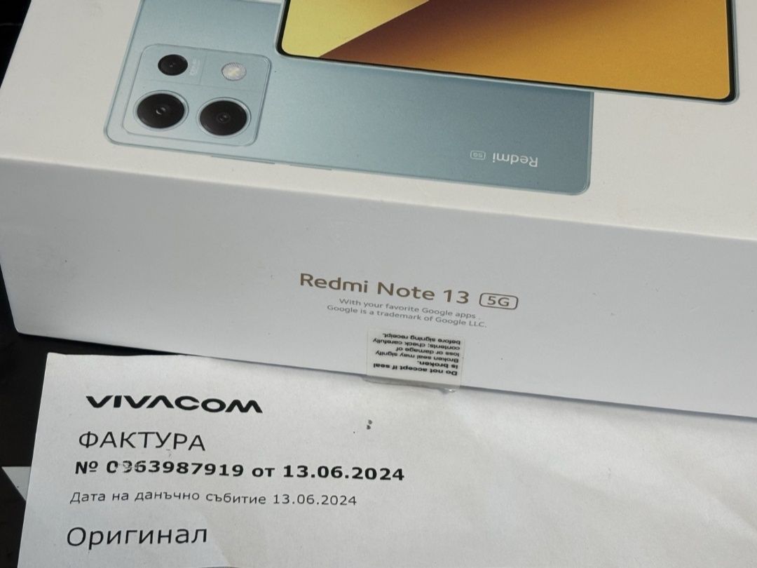 128GB Xiaomi Redmi Note 13 5G Гаранция Vivacom 2026г. Teal