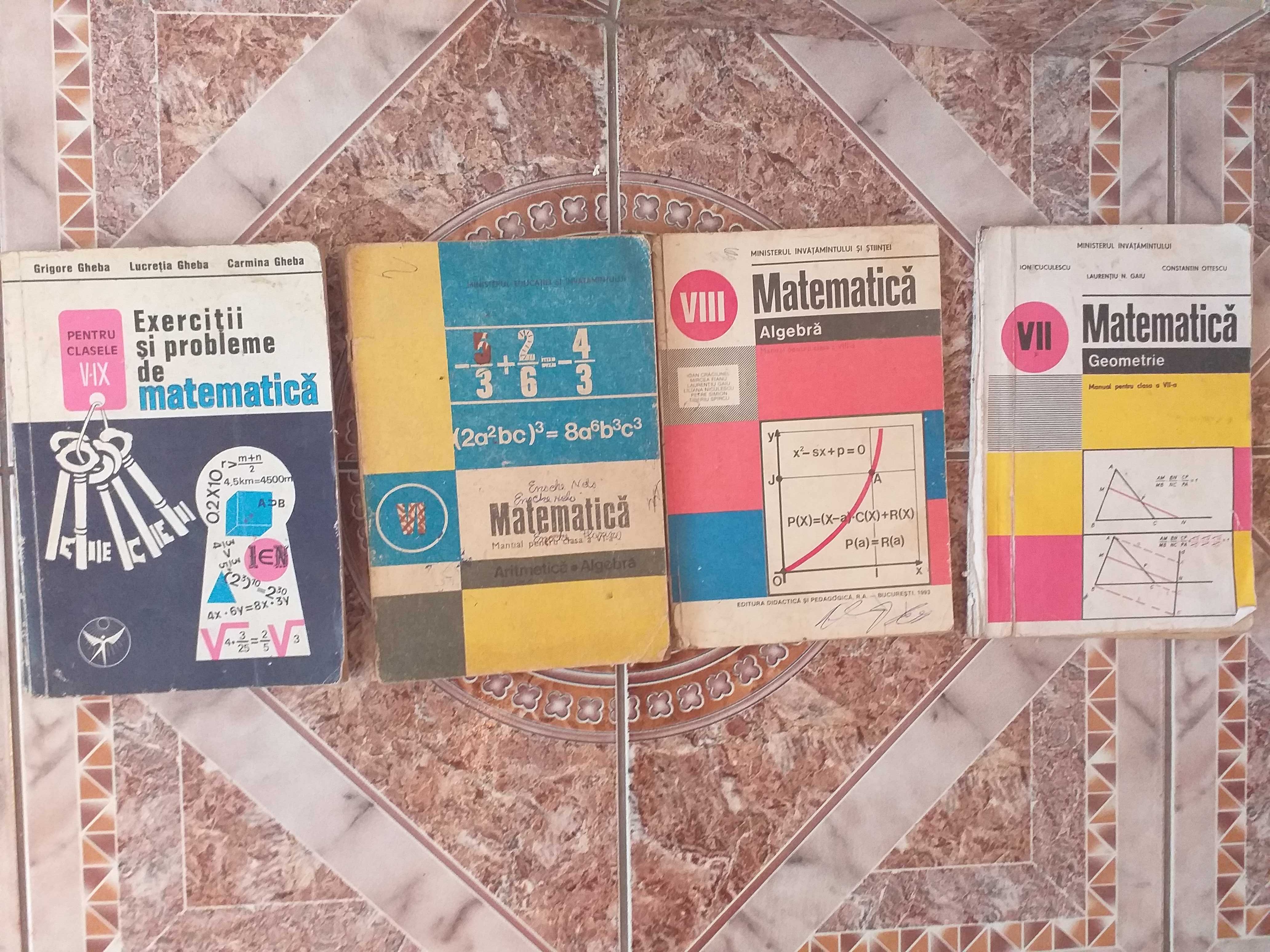 Colecție Carti MATEMATICA:culegeri/probleme și manuale vechi,anii 1960