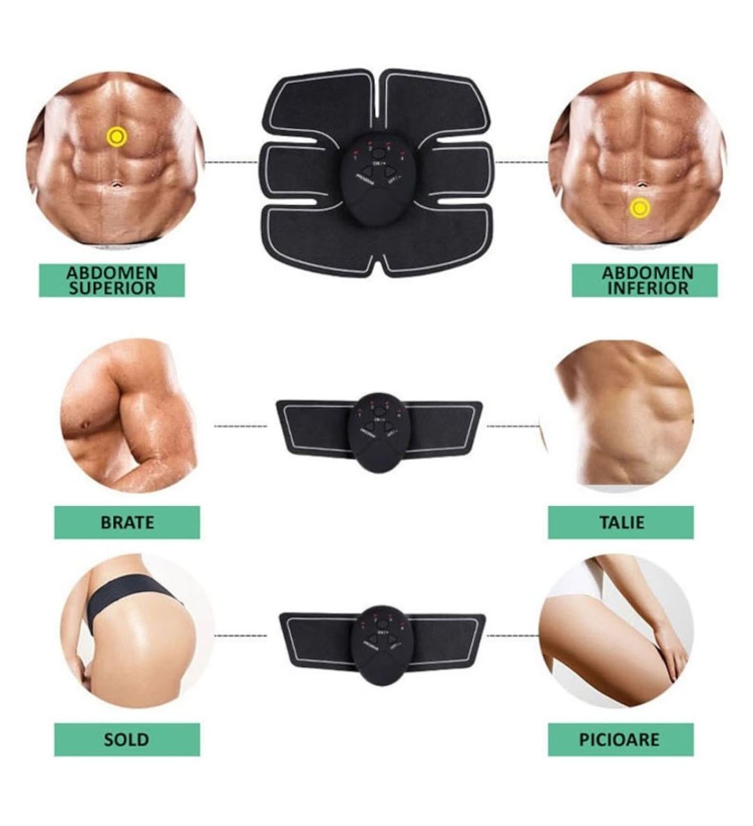 Aparat abdomen electrostimulare / Aparat EMS exerciții brațe picioare