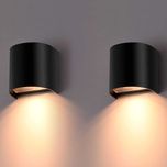 Set 2 aplice exterior, IP65, max 7W, soclu GU10, A+, Negru, Negociabil