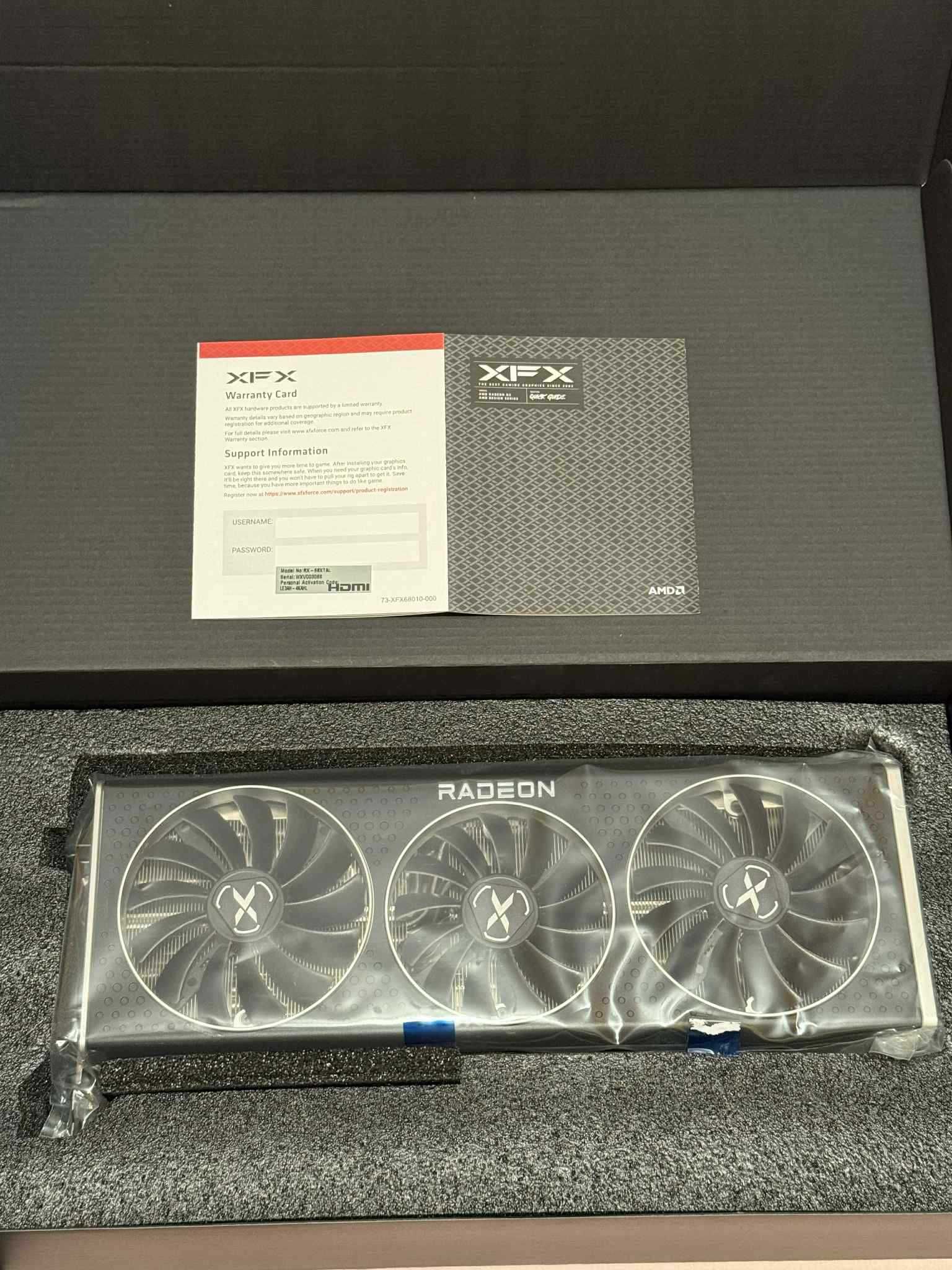 Продавам XFX Radeon RX 6800 XT MERC 319 BLACK – 16GB GDDR6