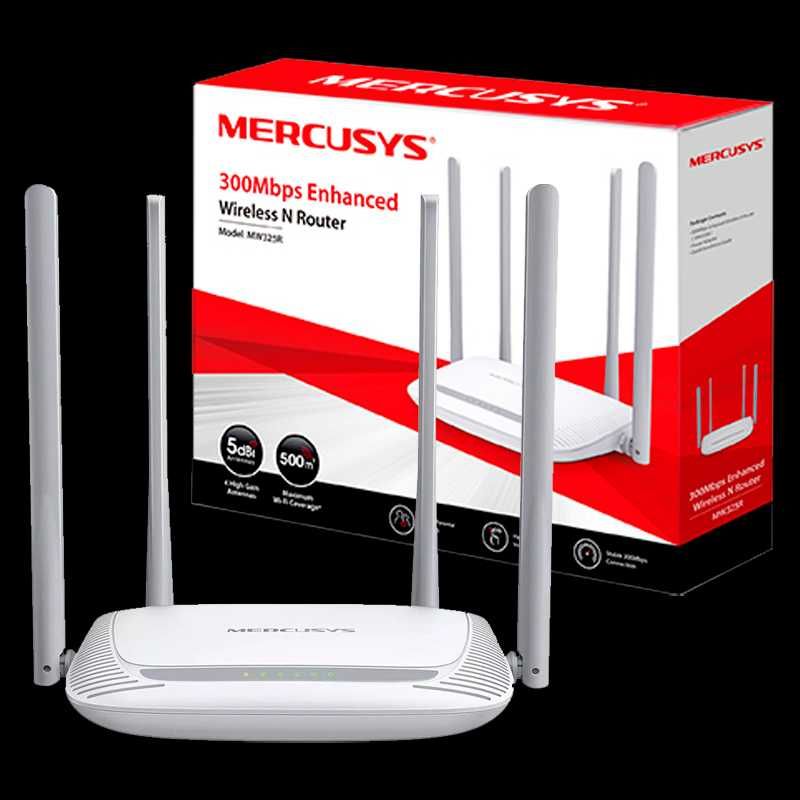 Router wireless Mercusys 300Mbps, 4 porturi 10/100Mbps, 4 antene