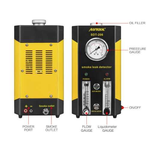 Promotie Tester Detector Fum Autool SDT206 cu 2 manometre: FUM si AER