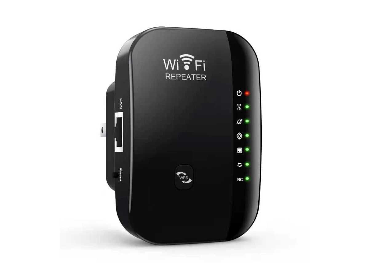 Amplificator de internet WiFi Black repeater cu 7 lumini