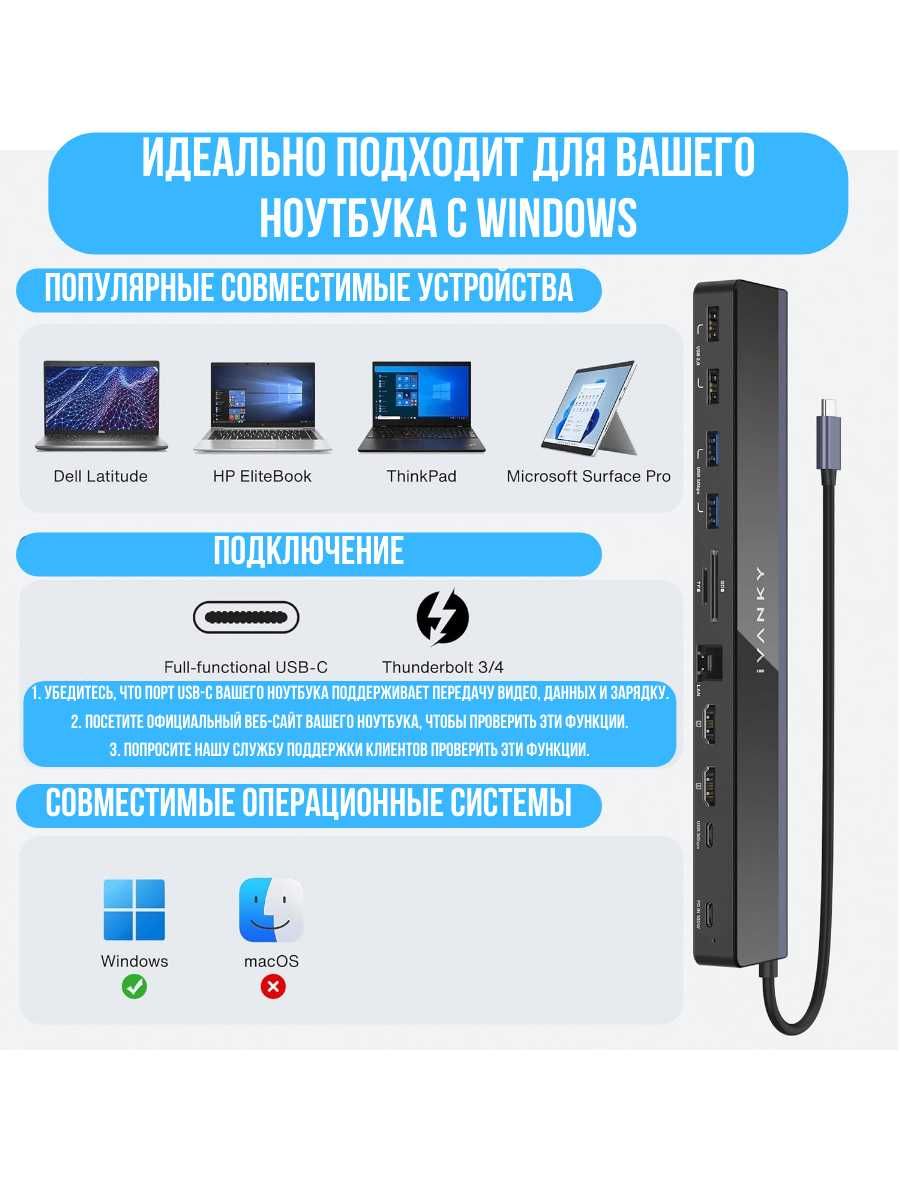 Многофункциональная USB-C док-станция 12 в 1 EdgeDock 1 VCC08