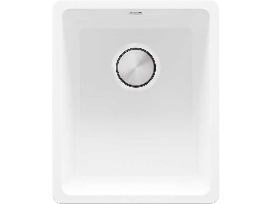 Бяла кухненска мивка за вграждане под плот Венеция 50 XL 460x440 мм