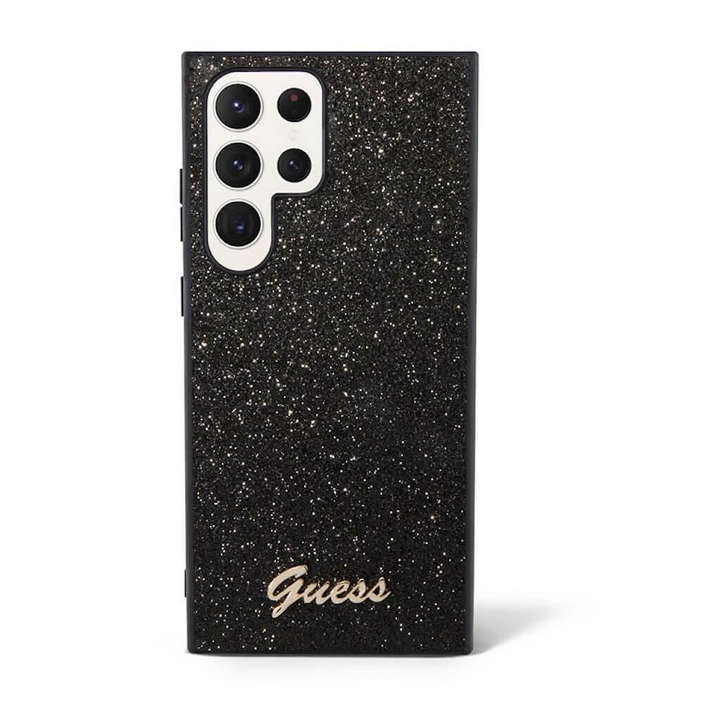 Оригинален кейс guess glitter script за samsung galaxy s24 ultra black