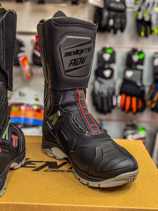 Cizme Moto Adventure Seventy Stelvio Negru/Rosu