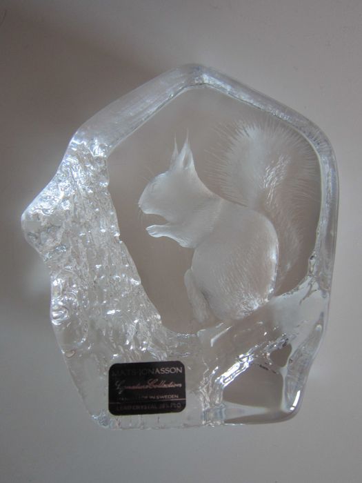 cadou rar Squirrel Matis Jonasson  Suedia 1970 Veverita cristal