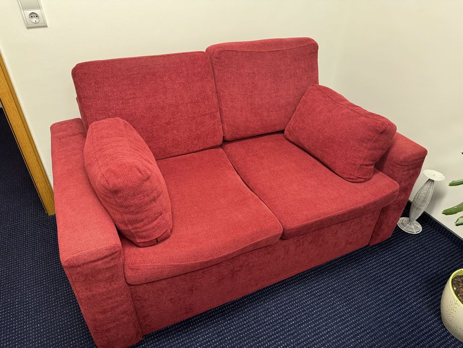 Диван | двуместен, червен