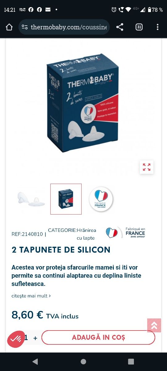 Protecții silicon mamelon