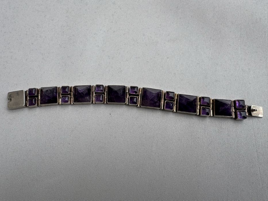 Bratara din argint si ametist